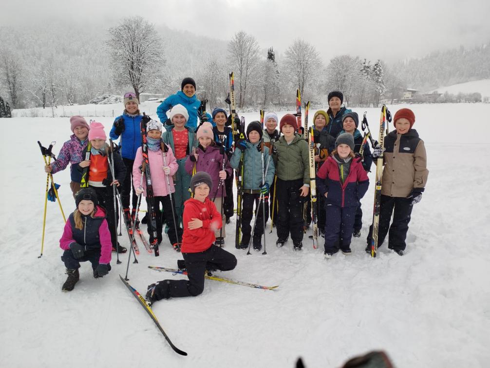Klasse beim Langlaufen