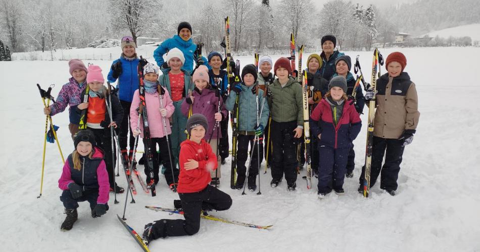 Klasse beim Langlaufen